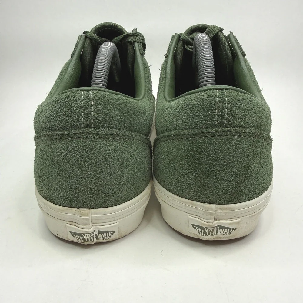 Vans Old Skool Sneakers Mens 9.5 Dried Kelp Green Suede Low Top Skate Shoes